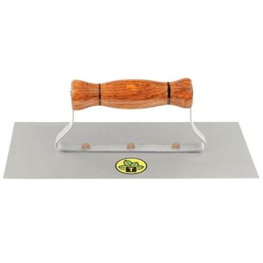 Imagem de Desempenadeira Metálica De Base Lisa Tramontina Sem Dentes Com Cabo De Madeira