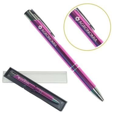 Imagem de Caneta Personalizada Coloridas Cursos Metal Profissional Agronomia - S