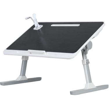 Imagem de Mesa De Cama Para Laptop, Suporte De Cama Para Laptop Com ângulo Ajustável Em Altura, Mesa De Colo Portátil Com Pernas Dobráveis, Mesa De Tablet Dobrável Para Sofá, Black