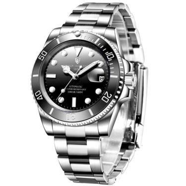 Imagem de Relógio de pulso mecânico masculino automático de luxo em  aço inoxidável Impermeavel 