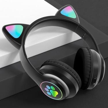 Imagem de Fone De Ouvido Headset Rgb Orelha Gatinho Com Luzes 100mah - KAPBOM, R