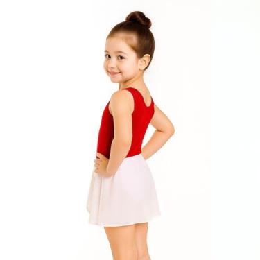 Imagem de Collant Infantil Menina Jazz Colorido - Magic Sky, Vermelho, 4