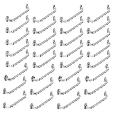 Imagem de Alça De Apoio Barra Inox 50cm Kit 24 Unidades Acessibilidade Segurança Suporte Corrimao