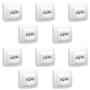 Imagem de Kit 10 Tomada 2p+t 20a Sistema X Pial Legrand 675061 Branco