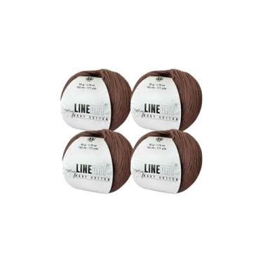 Imagem de MyLineArt Fio de algodão para bebê, 55% algodão, 45% acrílico, fino (2) para crochê e tricô 4 x 1,2,154 g (4 x 50 g) / 4 x 177 m (4 x 162 m), fio macio, fio Amigurumi