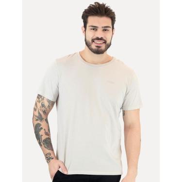 Imagem de Camiseta Ellus Masculina Cotton Fine Grunge Gothic Classic Off-White-Masculino