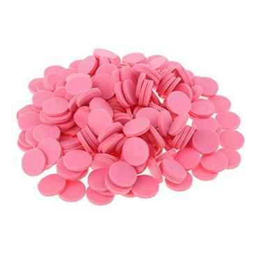 Imagem de barenx Medalhão difusor de perfume de óleo essencial de aromaterapia com 200 lotes de 21 mm refil para clipe de ventilação de carro com pingente - várias cores - rosa