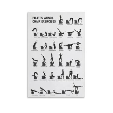 Imagem de FOLIUMK Pilates WUNDA CHAIR Poster Pilates Pose Workout12 x 18 polegadas (30 x 45 cm)