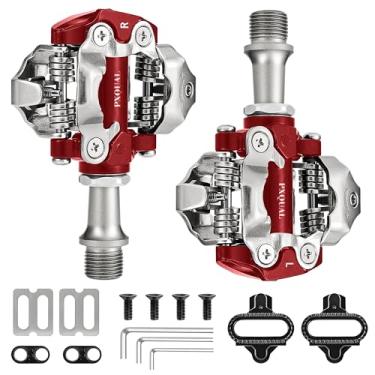 Imagem de Pedais de bicicleta SPD, pedal de mountain bike de 9/40.6 cm, pedais sem clipe selados de liga de alumínio compatíveis com travas do tipo SPD - fácil de encaixar e retirar