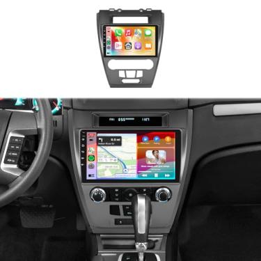 Imagem de Rádio estéreo 4 + 64 G para Ford Fusion Mustang 2009-2012, tela sensível ao toque IPS de 9 polegadas/Android 13/Wireless CarPlay/Android Auto/DSP 32 EQ/Navegação GPS/WiFi/5.0Bluetooth/FM/RDS/SWC/AHD
