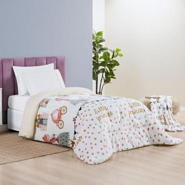 Imagem de Coberdrom Solteiro Sherpa E Manta Bouti Kids Little Princess - BIA ENX