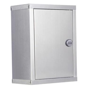 Imagem de IEUDNS Caixa de Correio de Parede em aço Inoxidável Multifuncional para Empresas, Caixa de Sugestões Robusta com Fechadura, 26 Cm X 12.5 Cm X 34