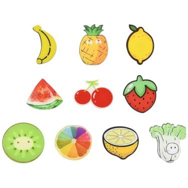 Imagem de UR URLIFEHALL 20 peças, 10 estilos, alfinetes de acrílico de frutas, broche, banana, morango, limão, alfinetes, lapela para roupas, chapéus, jaqueta, jeans, mochilas decorativas artesanais