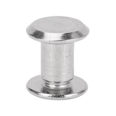 Imagem de Matybobe 50 Pares de Rebites e Parafusos de Cabeça Redonda Plana de Aço Inoxidável M5 para álbuns de Couro e álbuns de Recortes