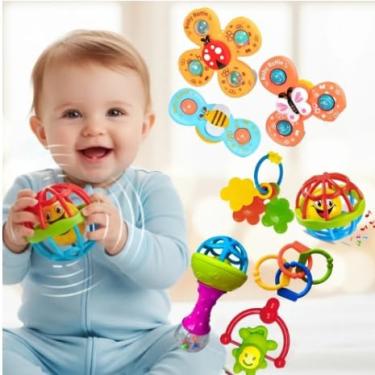 Imagem de Kit12 peças Mordedores C/Spinners Bebê Sensorial