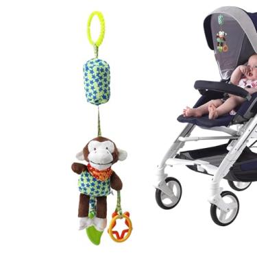 Imagem de Shakven Brinquedo de sino de berço, brinquedos de berço de de viagem - Design de animais de desenho animado de brinquedo de atividade de berço de viagem | Tecido atividade brinquedo berço boneca