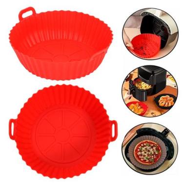 Imagem de Forma Cesto Air Fryer De Silicone Resistente Cor Vermelha - Quality Ho