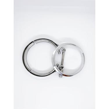 Imagem de Kit de braçadeira de flange em V de aço inoxidável de 10 cm para Borg Warner Turbo S400 S400SXE S475 S463 flangeado T4 com face plana