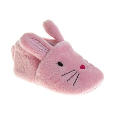 Imagem de Josmo Sapatos Mary Jane de sola macia para bebês meninas com laço e adoráveis botas de coelho para bebês, rosa, 17