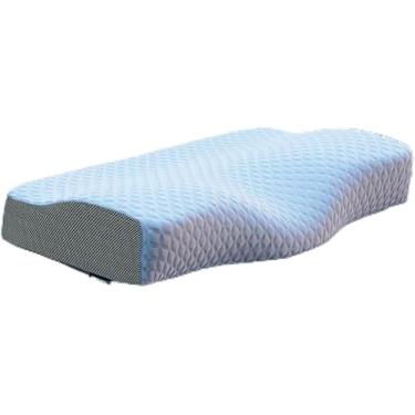 Imagem de Travesseiro Ortopédico Cervical NASA Viscoelástico D40 – Suporte Ergonômico com Carvão Ativado, Hipoalergênico, Antiácaro e Altura Dupla 12/10cm para Sono Reparador - Nexus Market