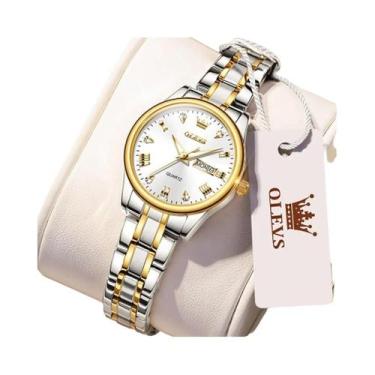 Imagem de Relógio De Pulso Feminino À Prova d'Água Luminosa OLEVS Com Diamantes 