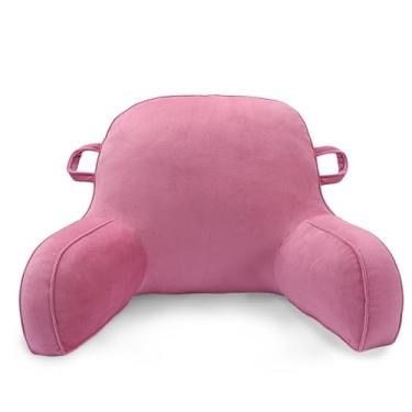 Imagem de LiveGo Almofada de leitura para crianças, almofada de veludo com suporte para as costas para sentar na cama e adultos, almofada de apoio para crianças com braços e encosto para crianças, meninos e