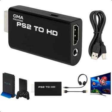 Imagem de 2X Adaptador De Vídeo Para Ps2 Full Hd 1080P Tv Monitor Conv