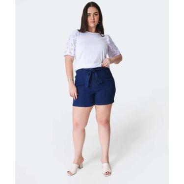 Imagem de Shorts Plus Size Feminino Jeans Marisa-97018, 50, Jeans