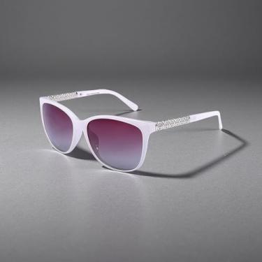 Imagem de Óculos de sol polarizados femininos modernos para dirigir olho de gato para dirigir ao ar livre óculos de sol retrô, Branco