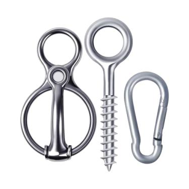 Imagem de Anéis de amarração cruzada para cavalos, aderência de aço inoxidável - ferramentas magnéticas de rédeas de cavalo, para carruagens, estábulos, pastagem, área de alimentação ao ar livre, celeiro