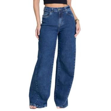 Imagem de Calça Jeans Sawary Wide Leg - 281673 - Azul medio 44, Azul, 44