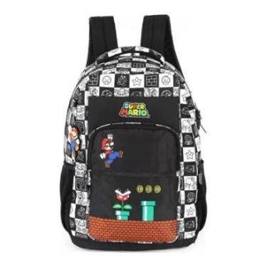 Imagem de Mochila de Costas Escolar Infantil Juvenil Super Mario-Unissex