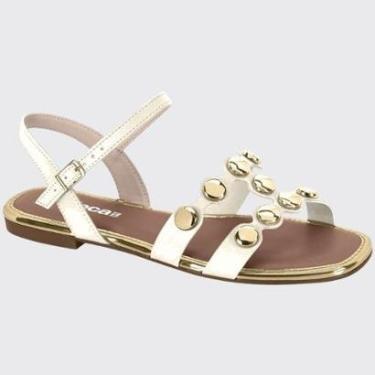 Imagem de Sandália Feminina Rasteira Slide tachas Dourado Moleca 5435.550.12638-Feminino