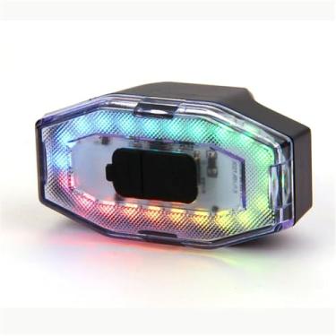 Imagem de Lanterna Traseira para Bicicleta 60 Lumens Carregamento USB MTB Ciclismo Aviso 15 Modos Flash