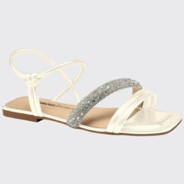 Imagem de Sandália Rasteira Feminina Slide Tiras Brilhantes Dakota Y7622-Feminino