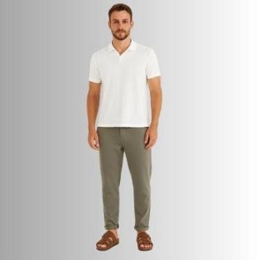 Imagem de Camisa Polo Off white Masculina Manga Curta Hering-Masculino