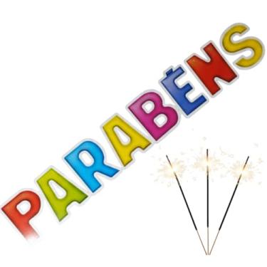 Imagem de Kit Festa Com Faixa Decorativa Parabéns E 3 Velas Estrela, Decoração Aniversário, Presente Comemorativo, Parabéns Pra Você Especial, Festa Surpresa