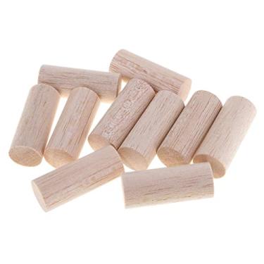 Imagem de Baosity B Tamanhos sortidos redondos Balsa varas inacabadas madeira vara cavilha vara para jardim de infância acessórios de fabricação de artesanato feito à mão, 10 peças 50 mm