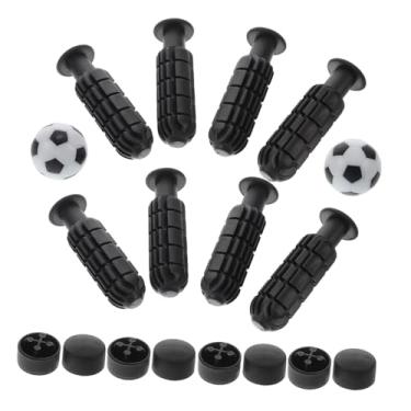 Imagem de CONGARTENO Kit profissional de acessórios de matraquilhos de mesa com punhos dentados e tampas de extremidade, conjunto de substituição compatível com várias mesas de pebolim, bolas de futebol