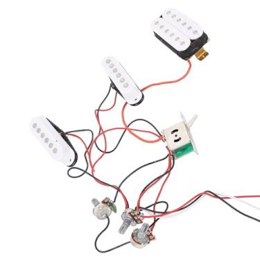Imagem de Asixxsix Conjunto de Pickups SSH para Guitarra com Ajuste de Tom e Volume, Inclui 1 Pickup Humbucker e 2 Single Coil