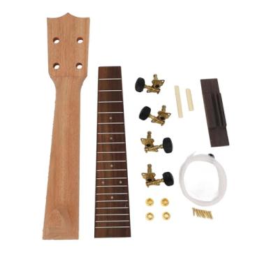 Imagem de Alomejor Kit de Pescoço Ukulele de Concerto, Substituição de Braço de Pau-rosa Conjunto de Substituição Com Peças Pré-transportadas para Projeto de Bricolage de 23 Polegadas, Artesanato