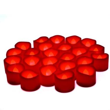 Imagem de CANDLE CHOICE Luzes de chá sem chamas operadas por bateria, velas votivas de LED cintilantes para mesa de festa de casamento, centro de mesa, decoração de Halloween, Natal, pilhas incluídas, pacote