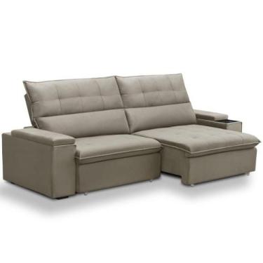 Imagem de Sofá Retrátil Reclinável Para Sala 4 Lugares 270cm Niels F04 Veludo Am