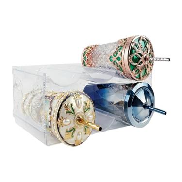 Imagem de Organizador de garrafa de água, suporte de armazenamento para organização de cozinha, geladeira, despensa, armário, bancada, armário - prateleira de copo de plástico para vinho, água, bebida - cada