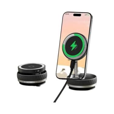 Imagem de Carregador Sem Fio Para Carro 15W Com Suporte 360 graus Suporte De Tel