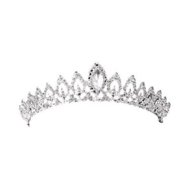 Imagem de Tiara De Cristal Com Strass Prata Para Mulheres, Coroa De Princesa, Ac