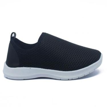 Imagem de Tênis Infantil Calce Facil Leve Confortável  Furinho Preto - Annabê Ca