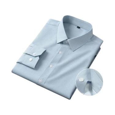 Imagem de Camisa Casual Masculina Slim Fit De Manga Longa Com Estampa Xadrez Pri