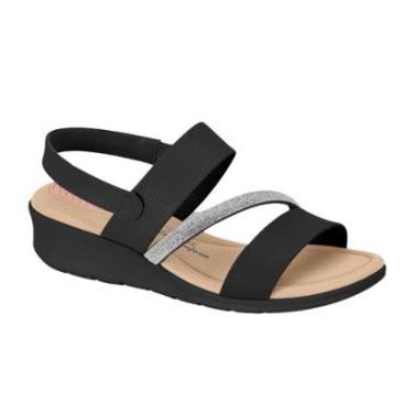 Imagem de Sandalia Modare Feminina Confortavel Ortopédica Strasss Esporão Fascite Plantar Ref: 7190.101-Feminino