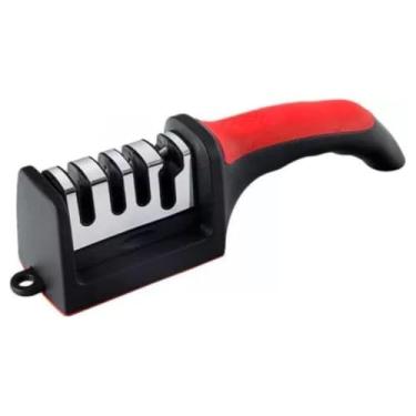 Imagem de Afiador de Facas Manual 4 em 1 Profissional – Amolando suas Facas e Tesouras com Segurança, Ideal para Cozinha